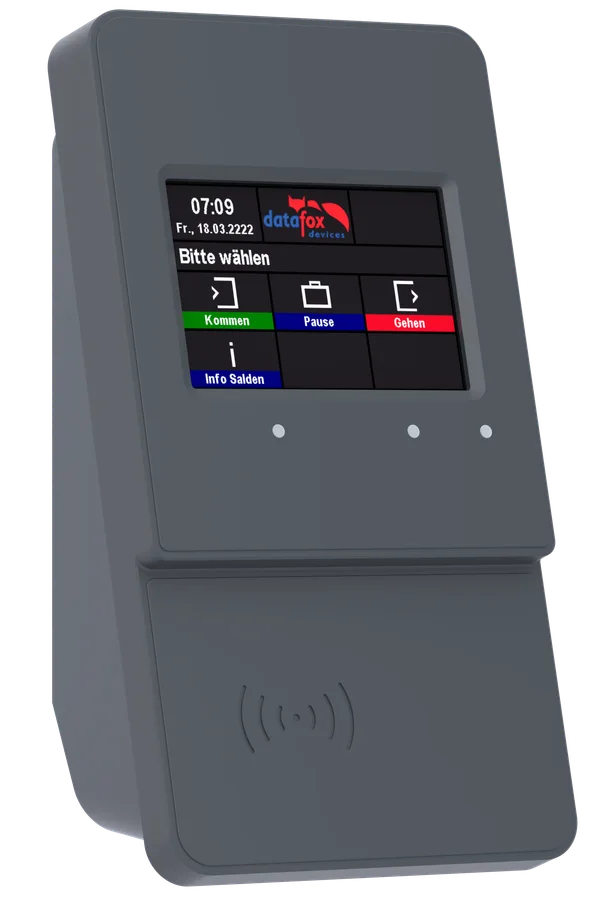 Datafox EVO 3.5 Pure Terminal mit 3,5-Zoll-Touchdisplay.