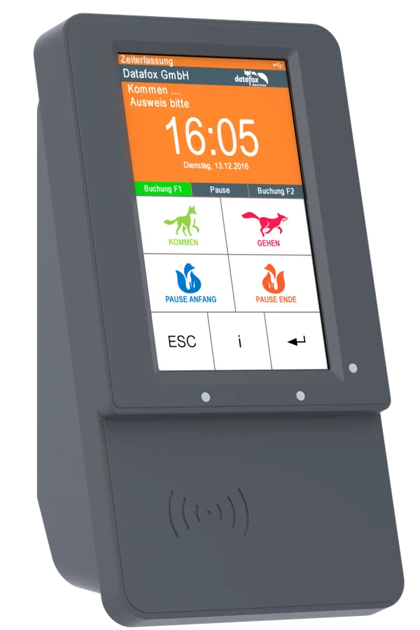 Datafox EVO 5.0 Pure Terminal mit 5-Zoll-Display.